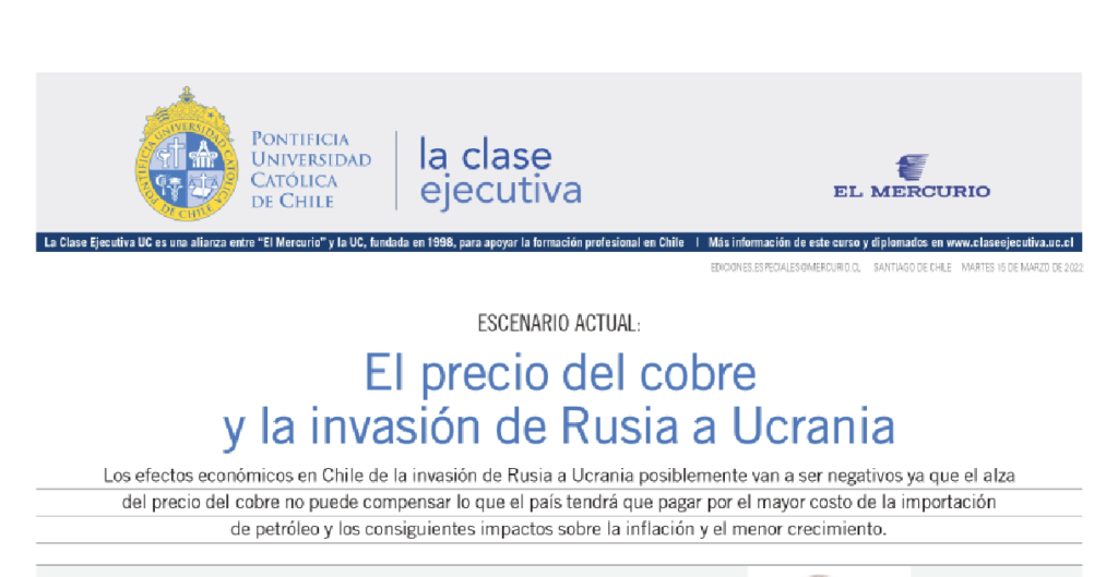 precio del cobre, invasión de Rusia a Ucrania